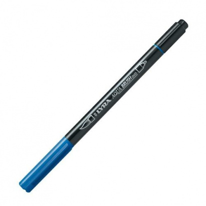 Ручка-кисть LYRA "Aqua Brush Duo", двусторонняя, Прусский синий sela25